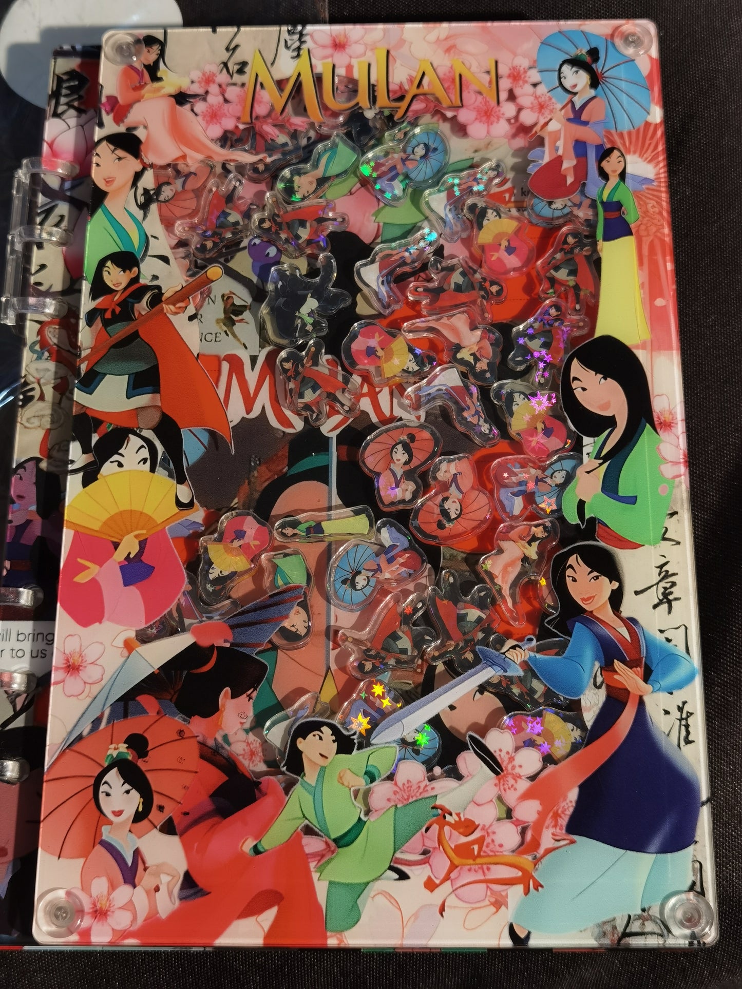 Mulan A5 shaker notebook diy craft notebook