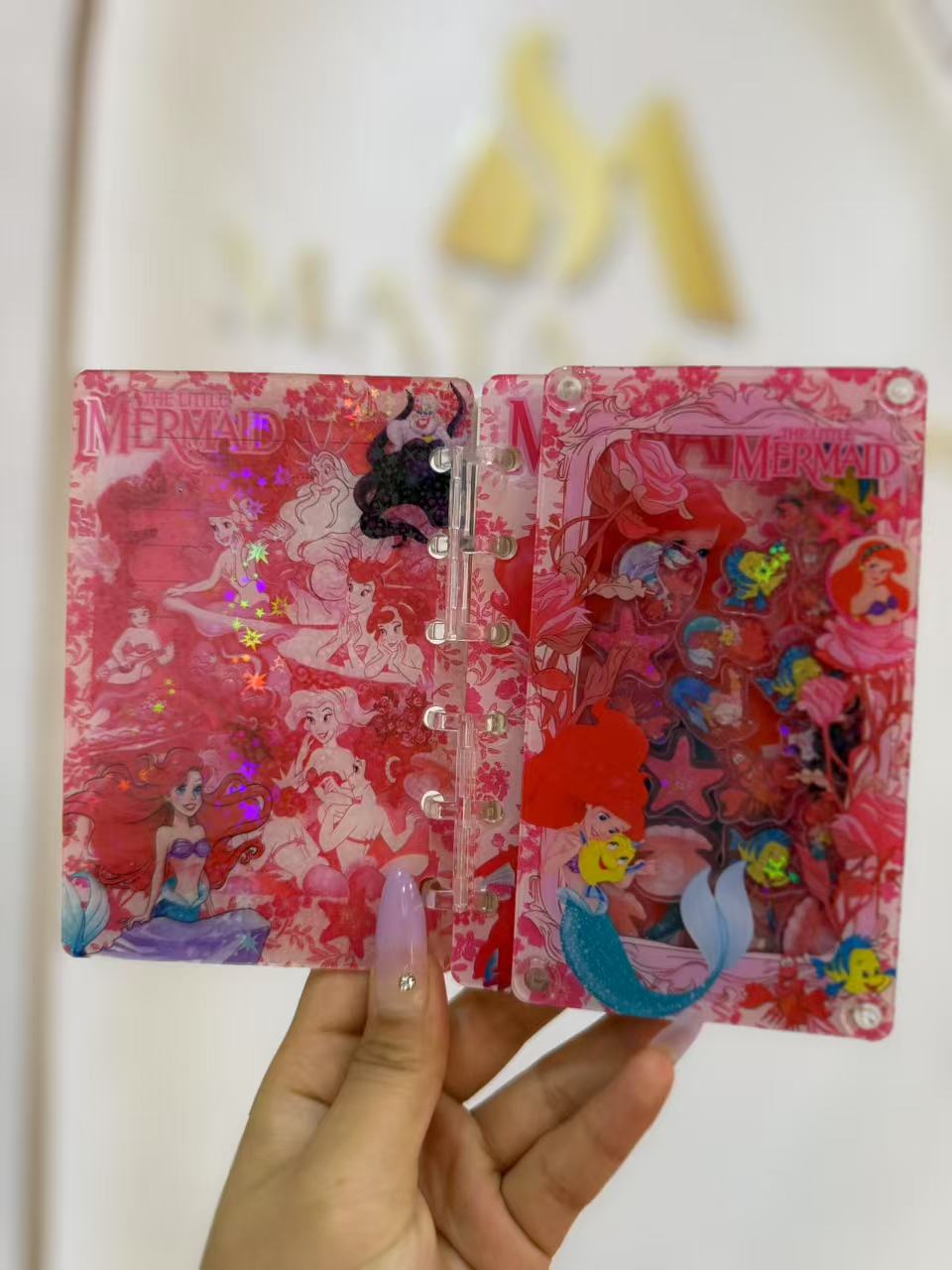 The Little Mermaid A5/A7 shaker notebook diy craft notebook