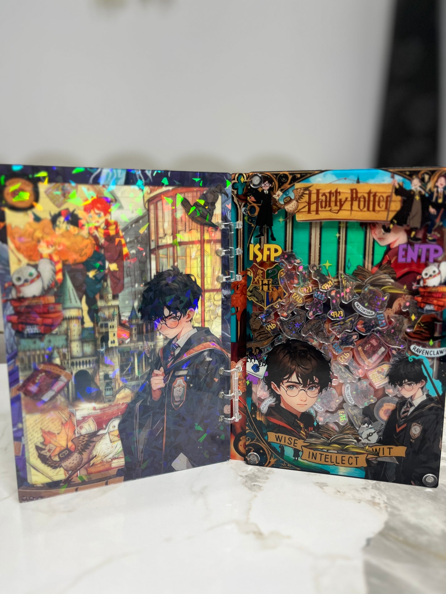 Harry Potter A5 shaker notebook diy craft notebook