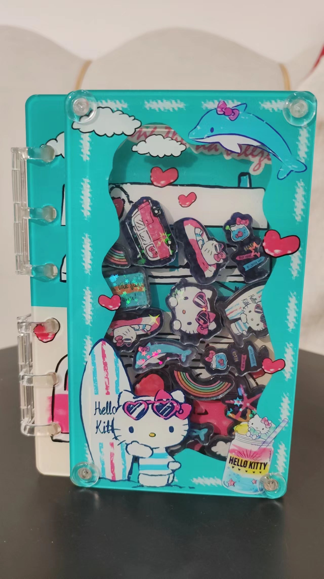 Three Hello Kitty shaker diy craft notebook (Two sizes A5\A7)