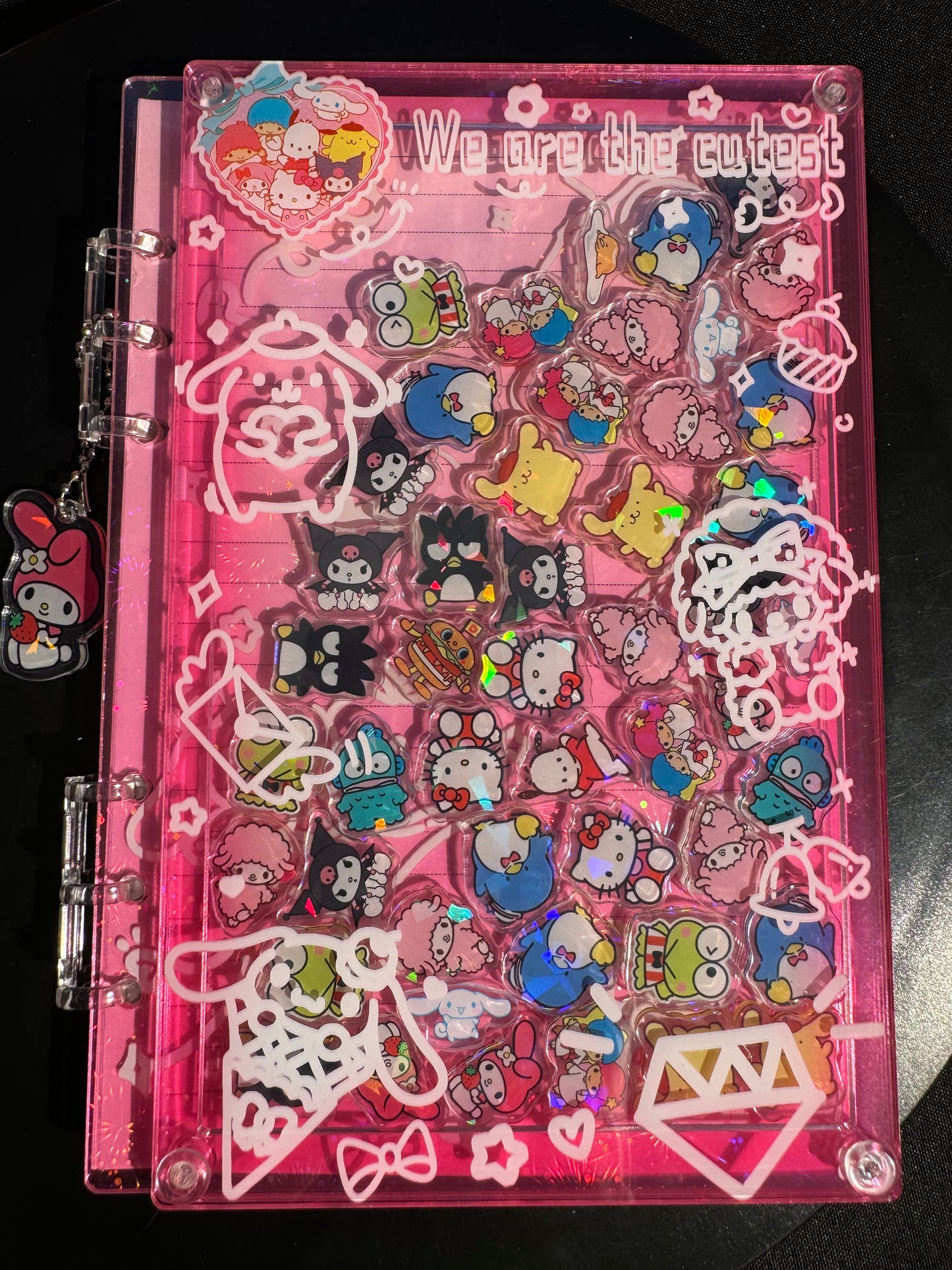 Sanrio family A5 shaker notebook diy craft notebook
