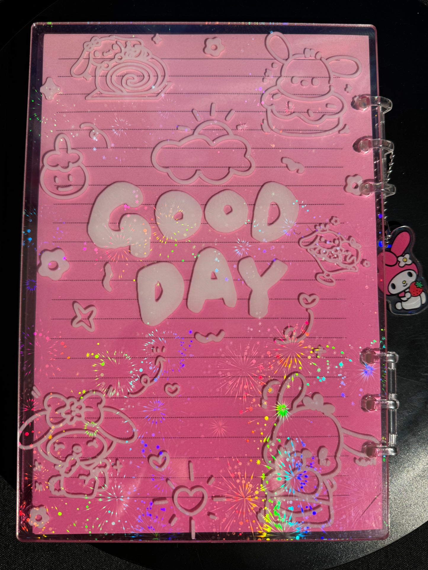 Sanrio family A5 shaker notebook diy craft notebook