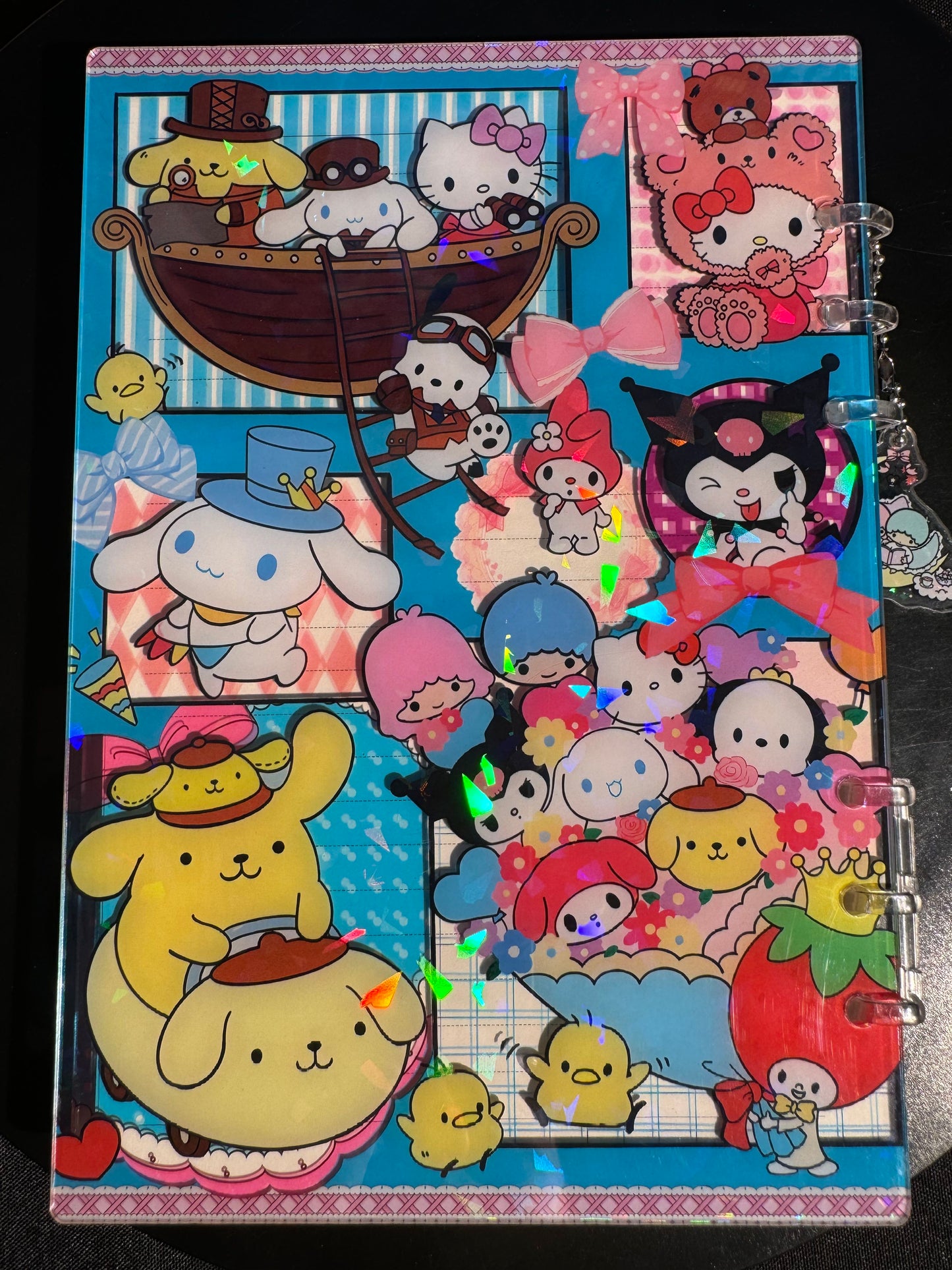 Sanrio family A5 shaker notebook diy craft notebook