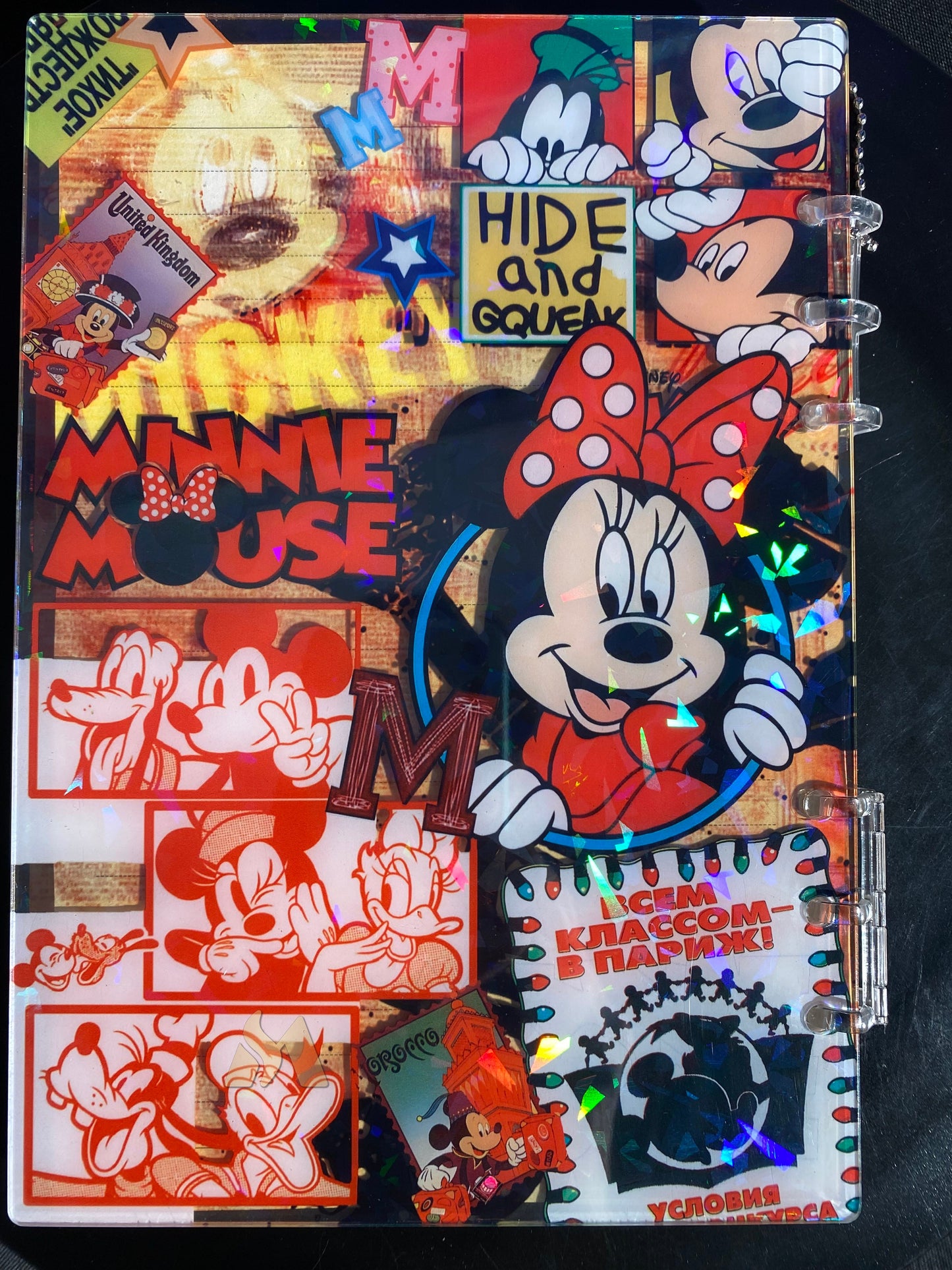 Mickey Mouse A5 A7 shaker notebook diy craft notebook