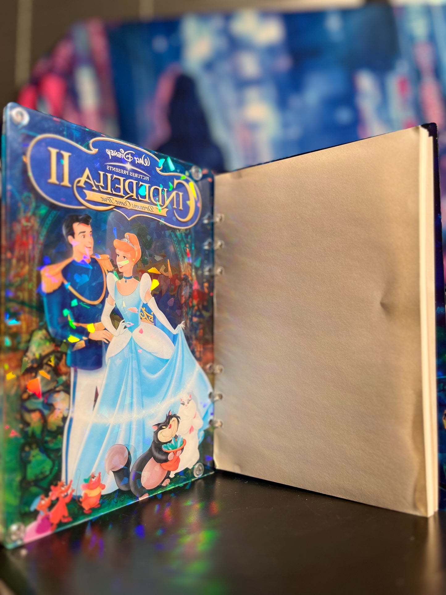 Cinderella A5 shaker notebook diy craft notebook