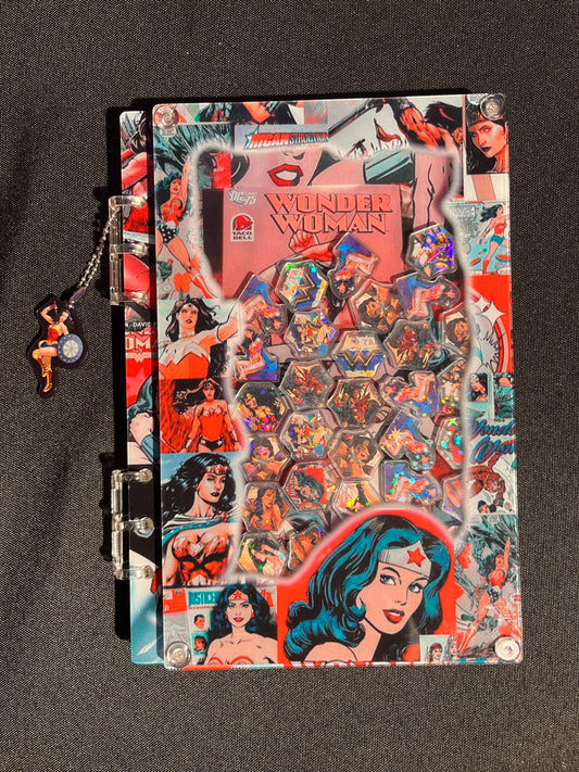 Wonder woman A5 shaker notebook diy craft notebook