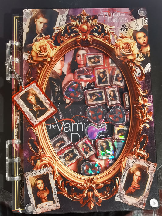 Vampire Diaries A5 shaker notebook diy craft notebook