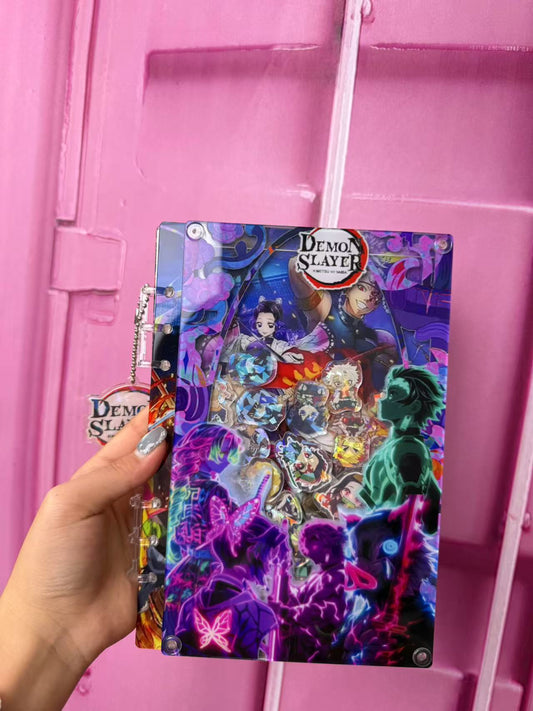 Demon slayer A5 shaker notebook diy craft notebook