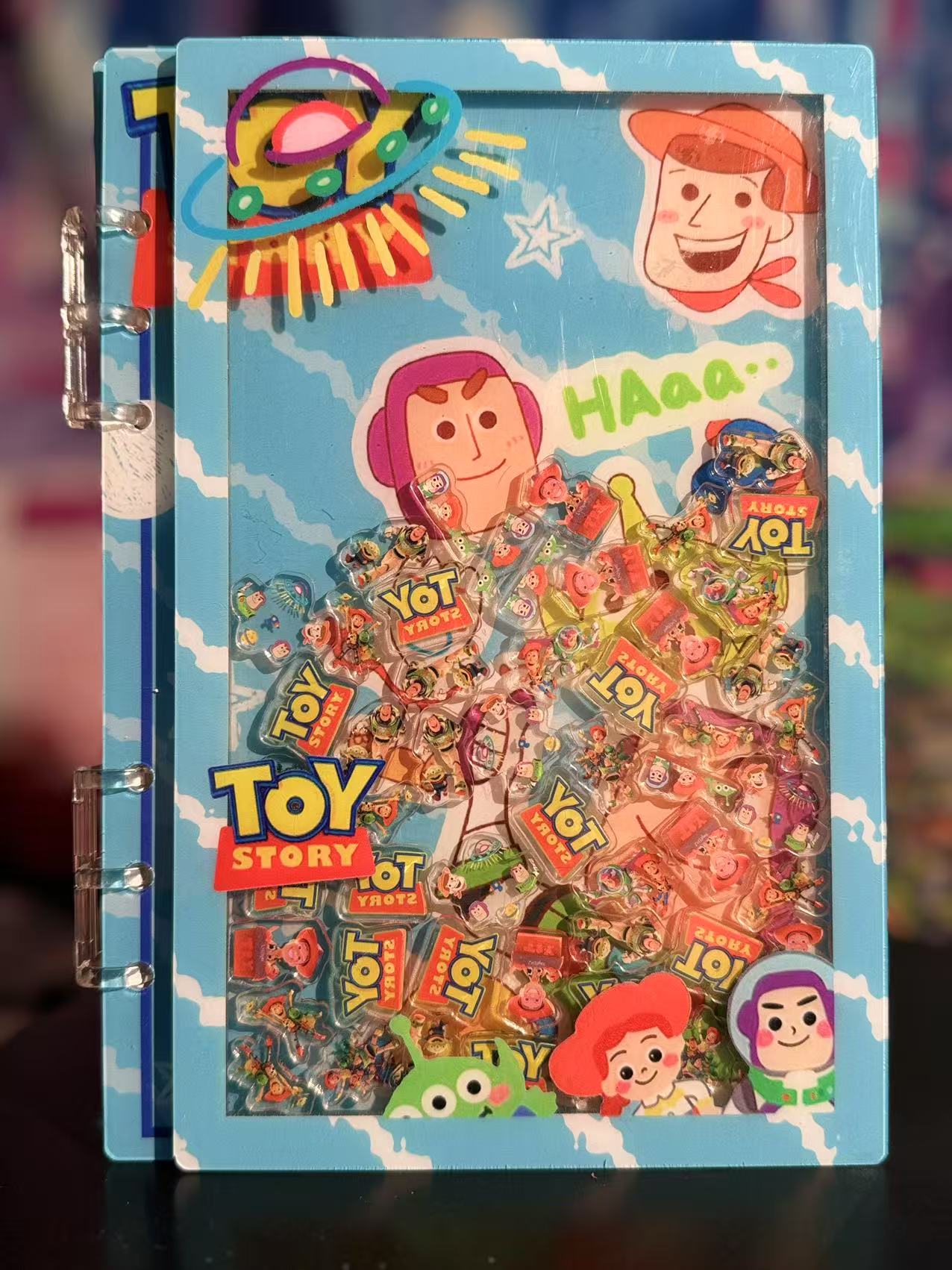 Toy story A5 shaker notebook diy craft notebook