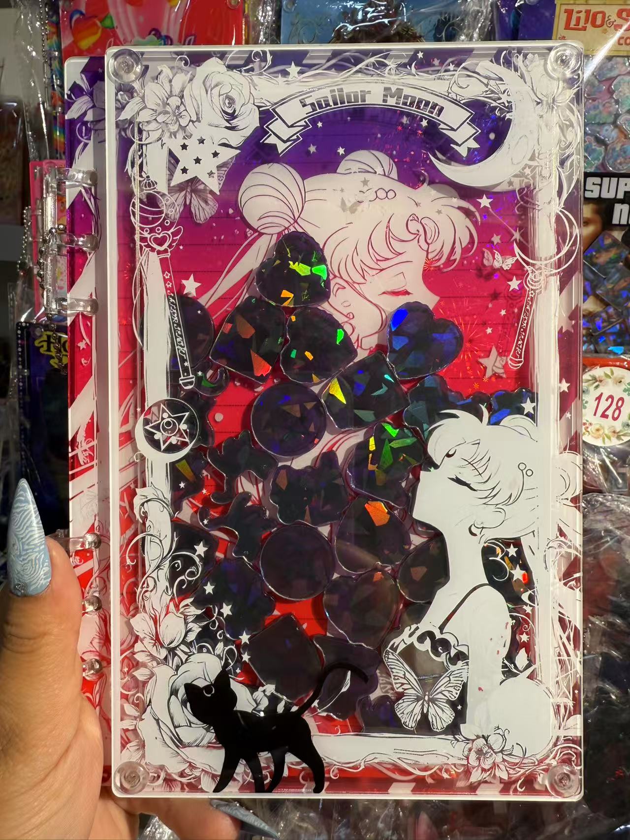 Sailor moon  A5 shaker notebook diy craft notebook