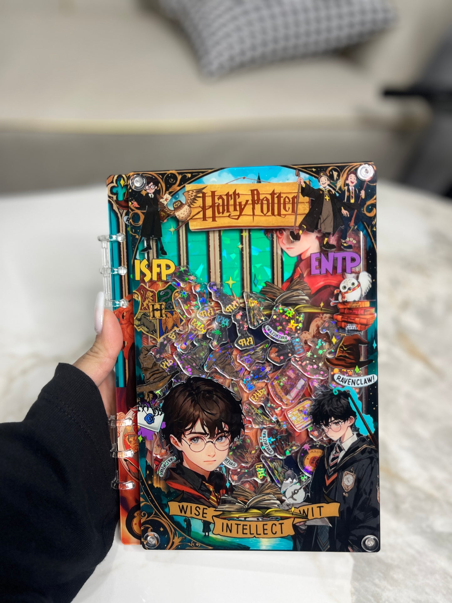 Harry Potter A5 shaker notebook diy craft notebook