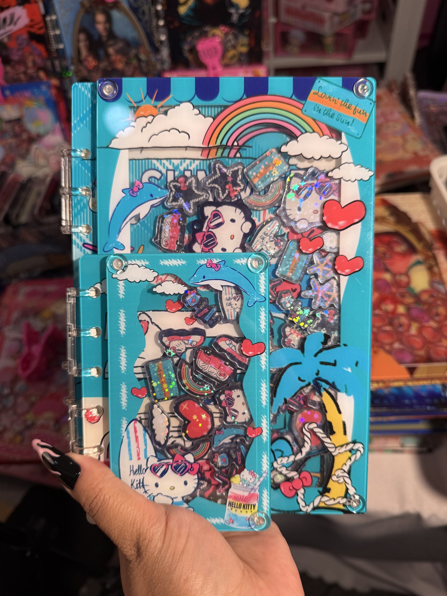 Three Hello Kitty  shaker diy craft notebook （Two sizes A5\A7）