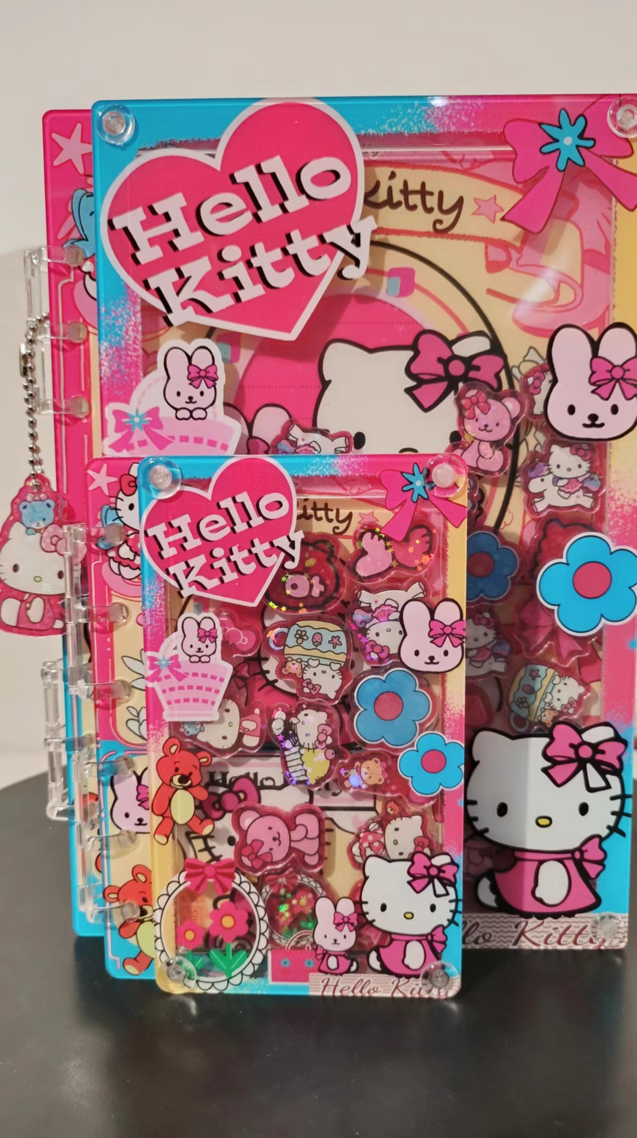 Three Hello Kitty  shaker diy craft notebook （Two sizes A5\A7）