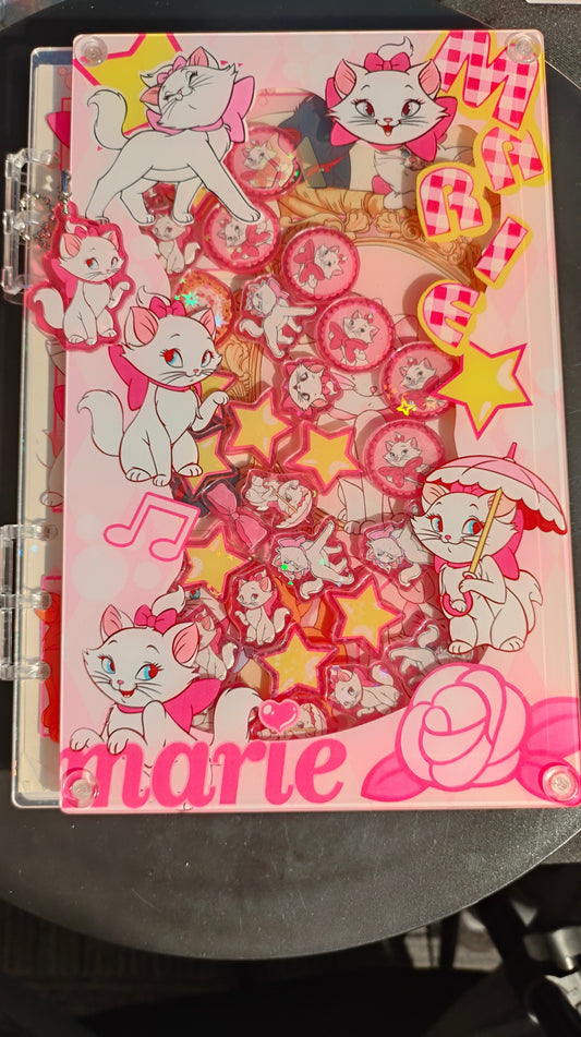 Marie cat  A5、A7 shaker notebooks diy craft notebook