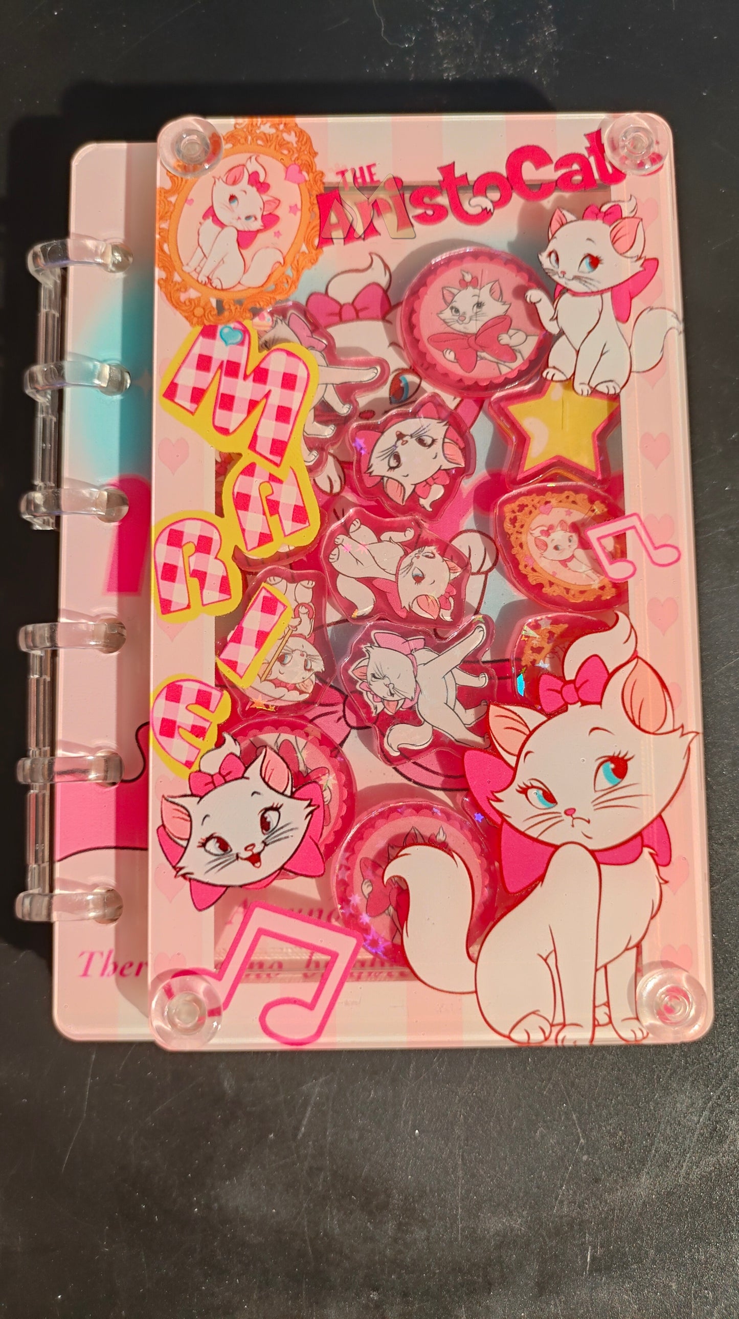 Marie cat  A5、A7 shaker notebooks diy craft notebook