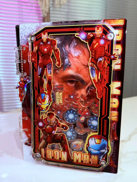 Iron Man A5 shaker notebook diy craft notebook