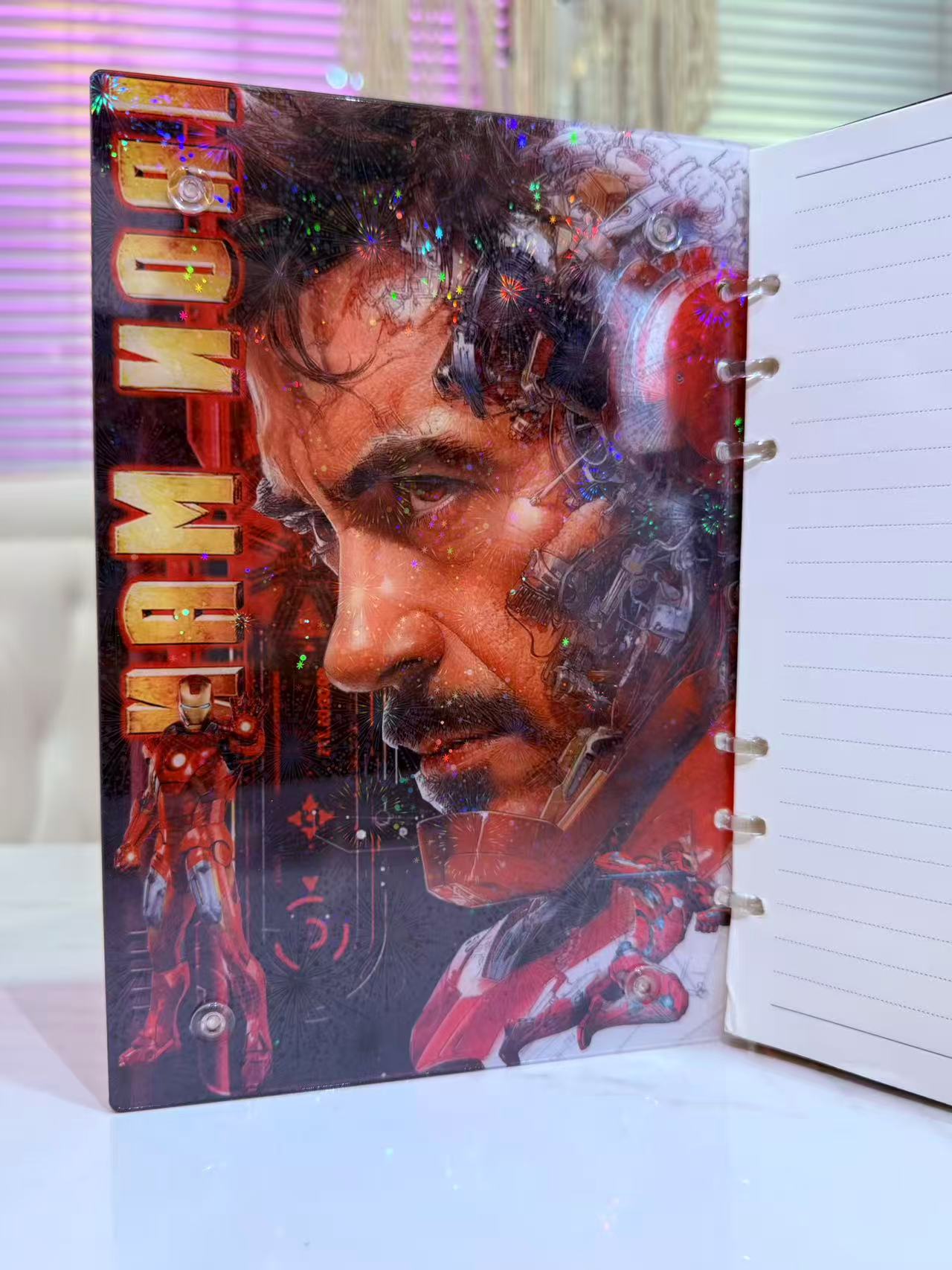 Iron Man A5 shaker notebook diy craft notebook