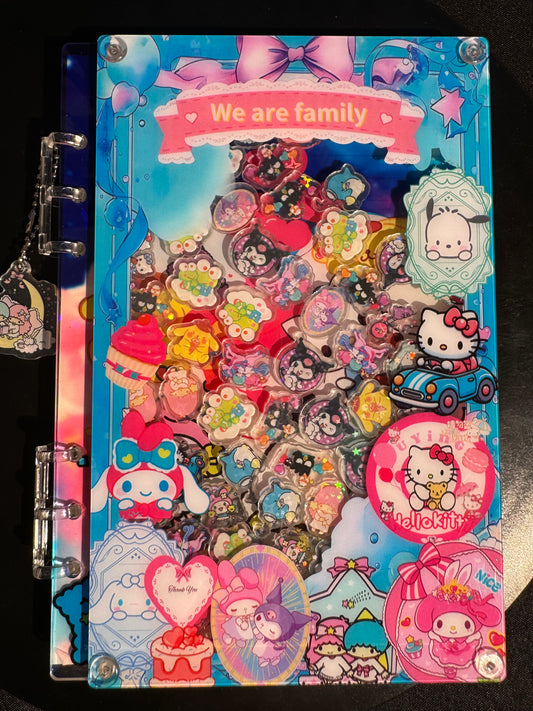 Sanrio family A5 shaker notebook diy craft notebook