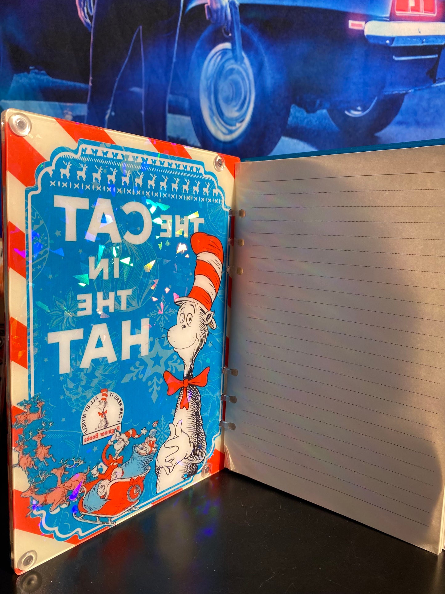 The cat in the hat A5 shaker notebook diy craft notebook