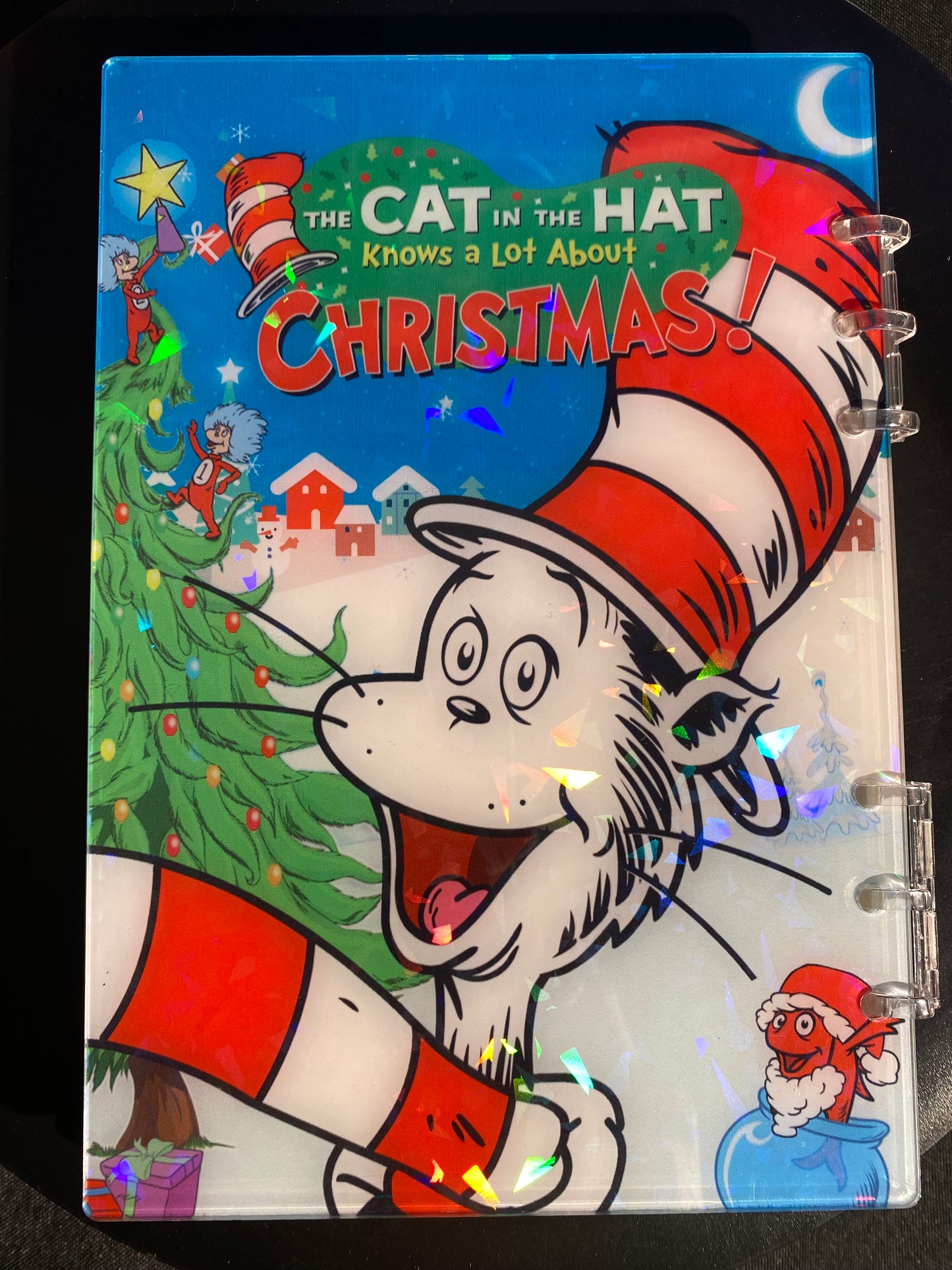 The cat in the hat A5 shaker notebook diy craft notebook