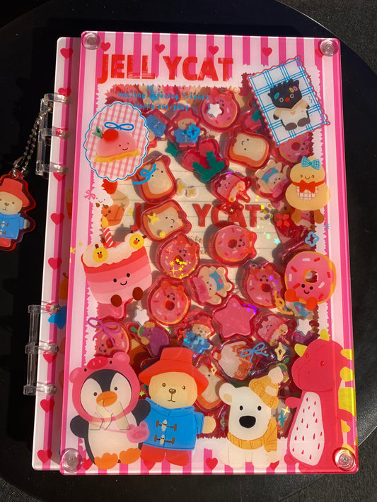 Jelly Cat A4/A5/A7 shaker notebook diy craft notebook