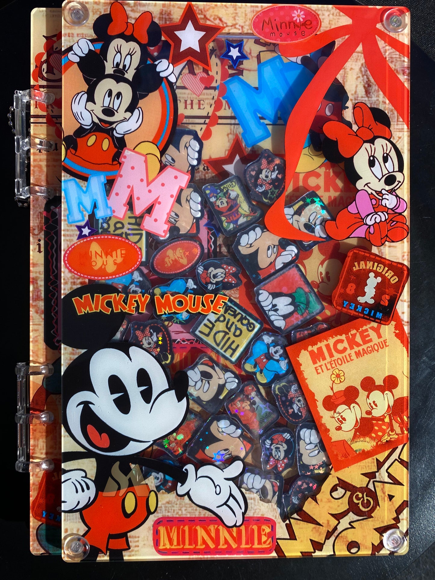 Mickey Mouse  A5 A7 shaker notebook diy craft notebook