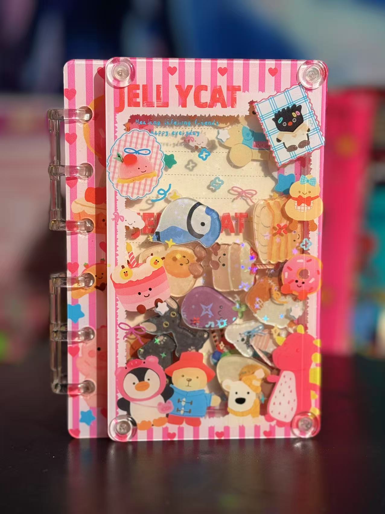 Jelly Cat A4/A5/A7 shaker notebook diy craft notebook