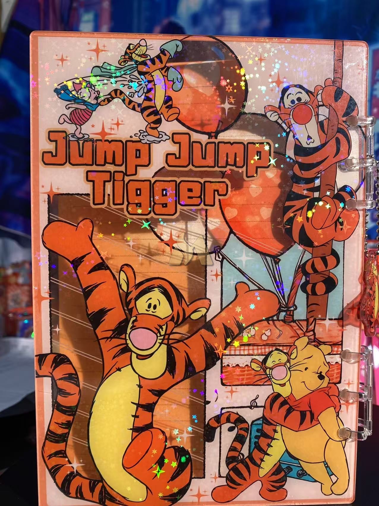 Jump jump tigger A5 shaker notebook diy craft notebook