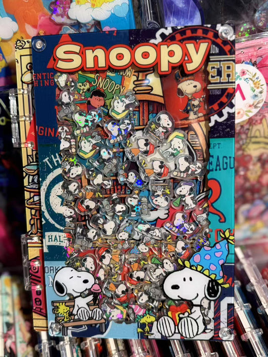 Snoopy  A5 shaker notebook diy craft notebook