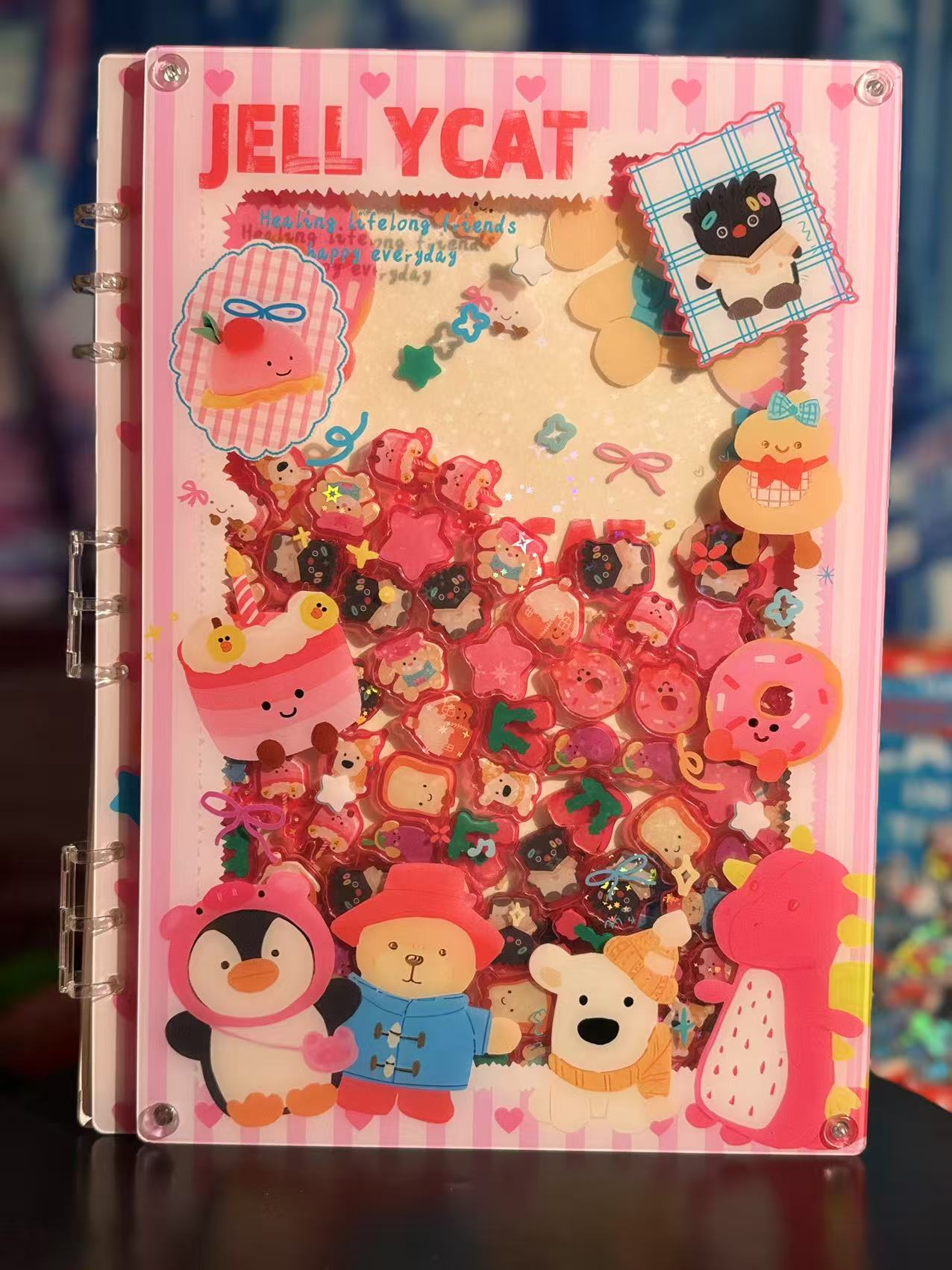 Jelly Cat A4/A5/A7 shaker notebook diy craft notebook