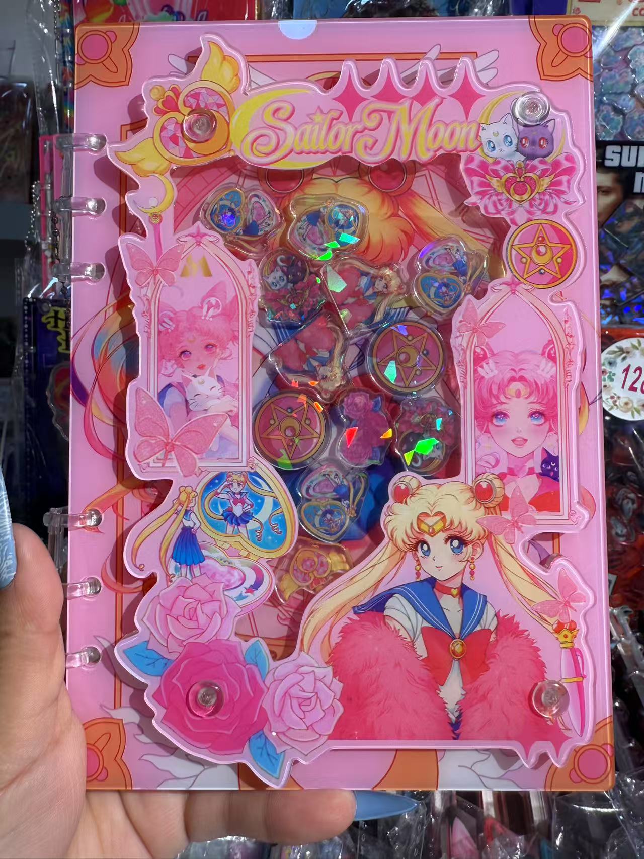 Sailor moon  A5 shaker notebook diy craft notebook