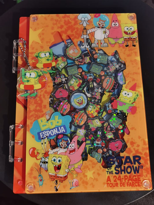SpongeBob   A5/A7 shaker notebook diy craft notebook 086
