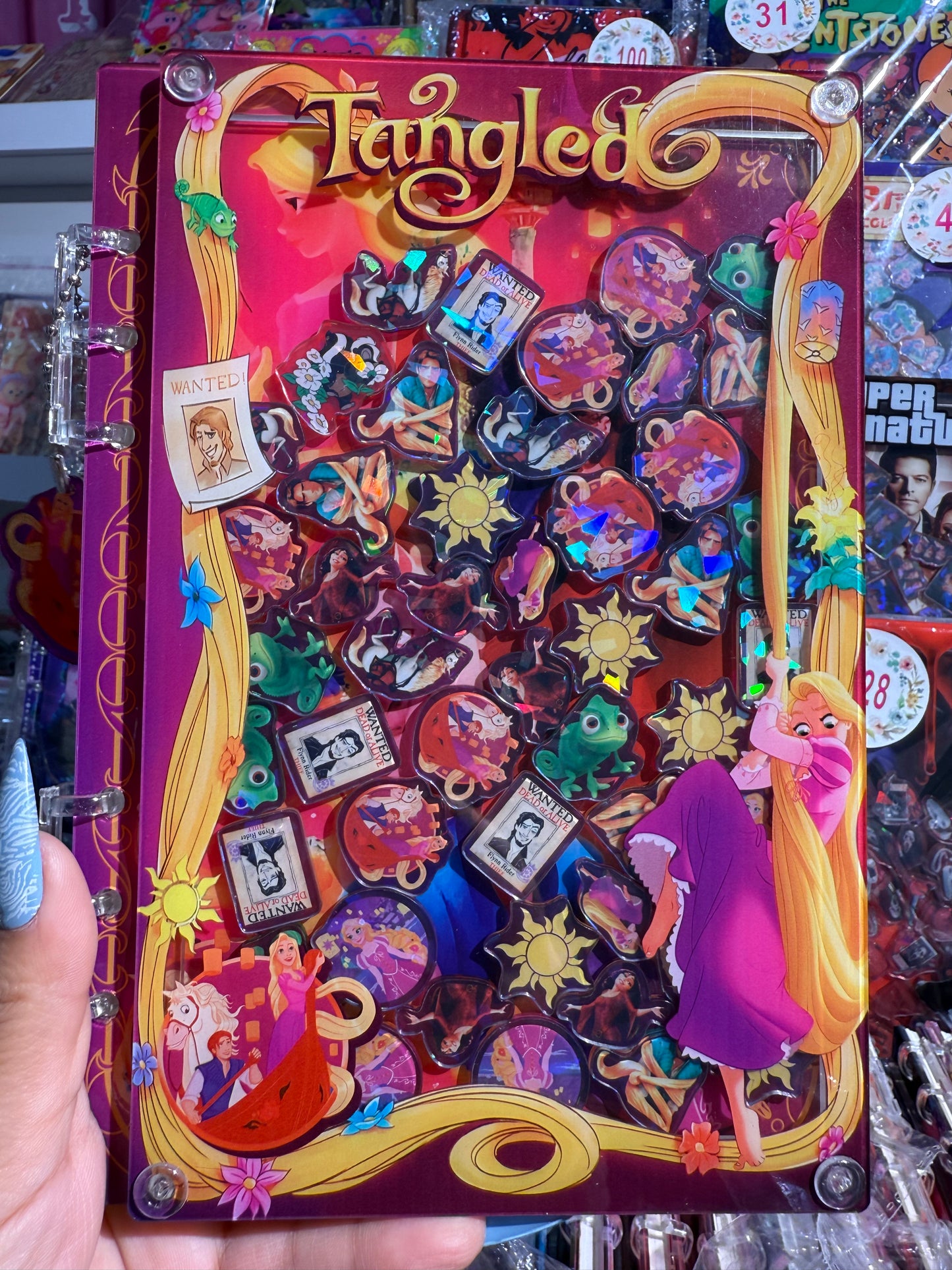 Rapunzel  A5 shaker notebook diy craft notebook