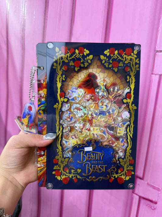Beauty and the beast  A5 shaker notebook diy craft notebook