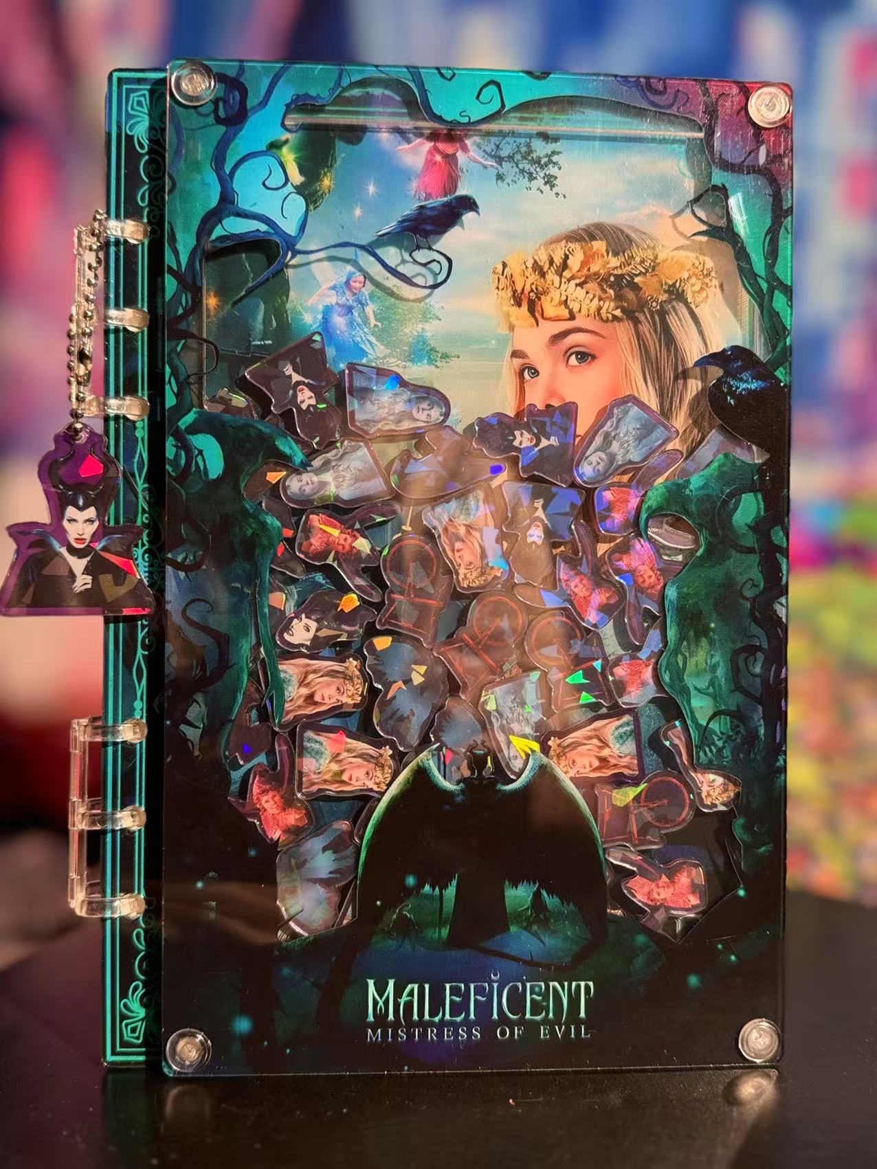 Maleficent  A5 shaker notebook diy craft notebook