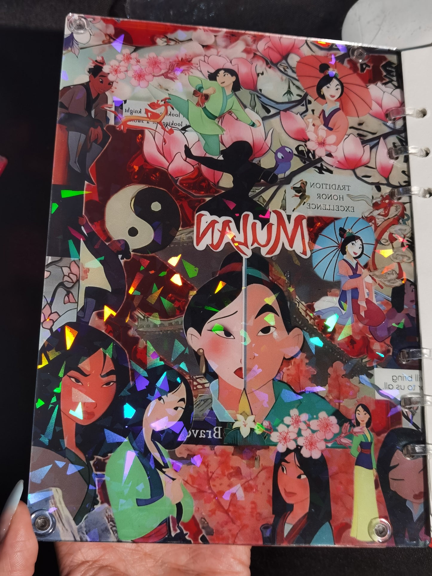 Mulan A5 shaker notebook diy craft notebook