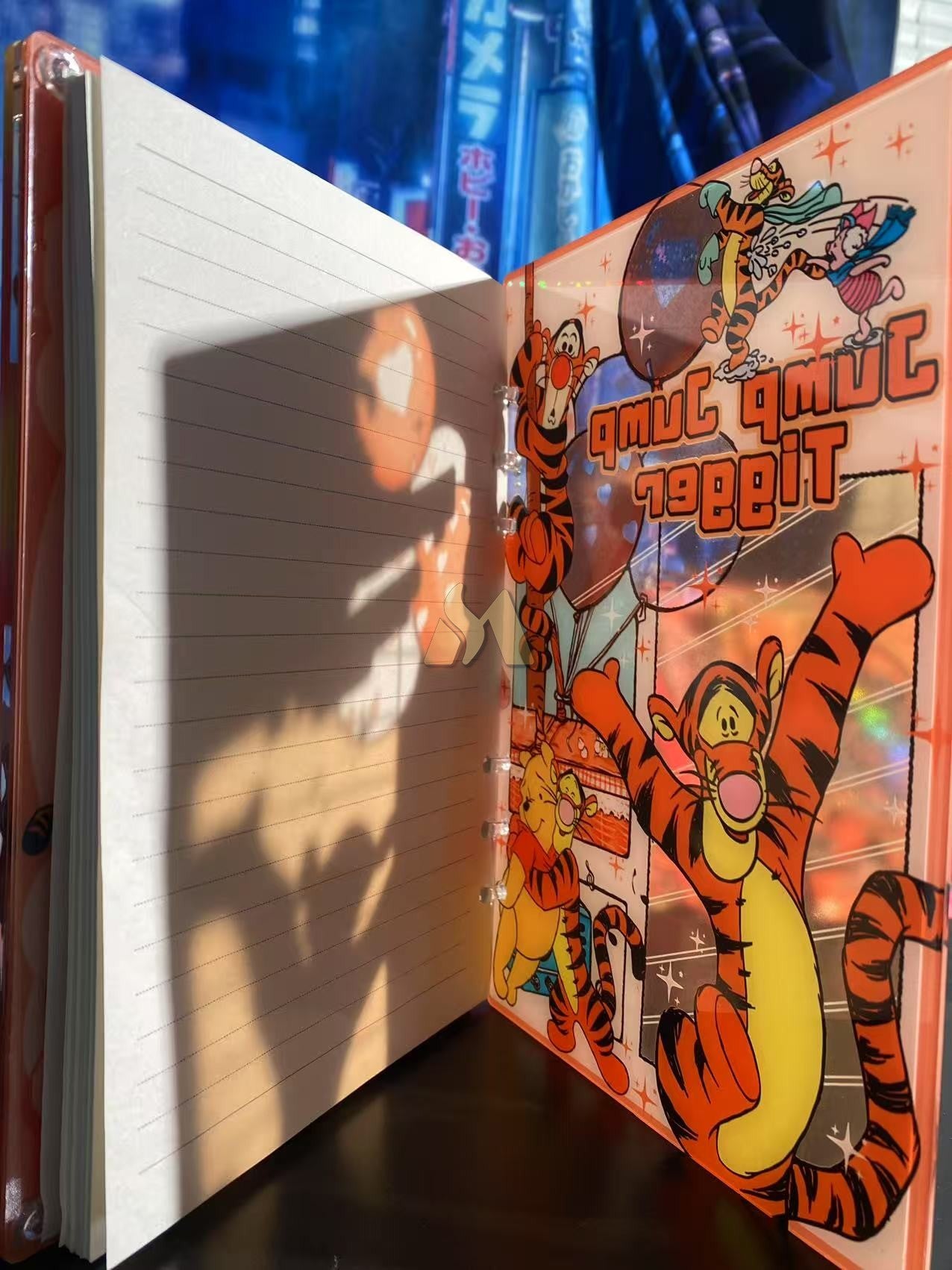 Jump jump tigger A5 shaker notebook diy craft notebook
