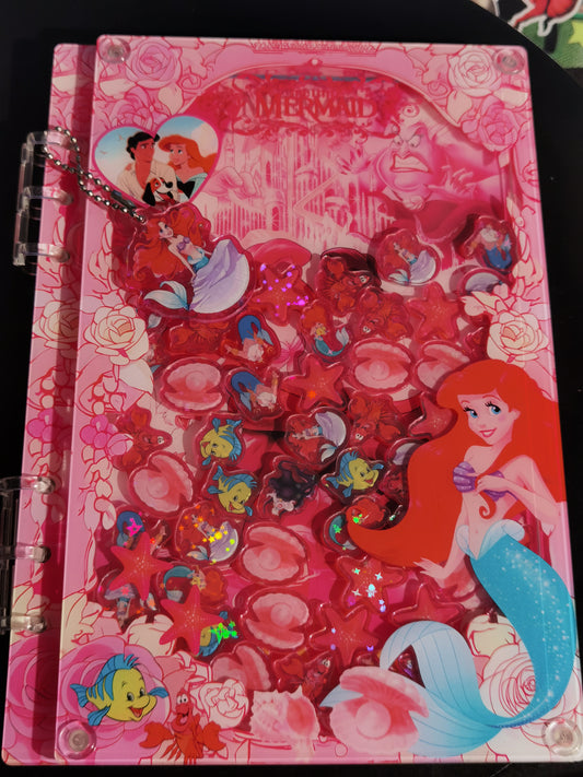 The Little Mermaid  A5/A7 shaker notebook diy craft notebook