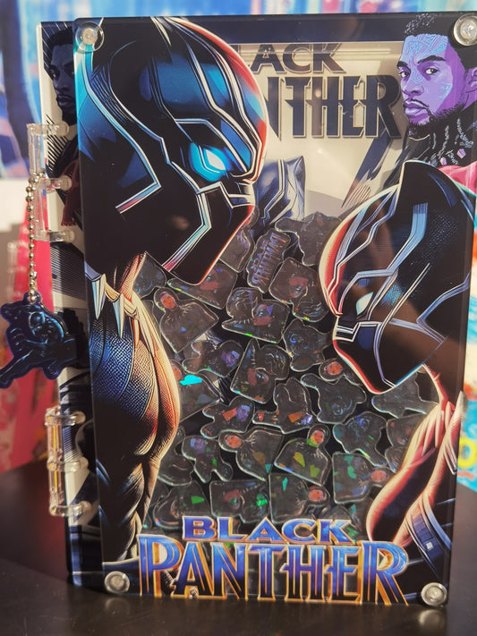 Black panther A5 shaker notebook diy craft notebook