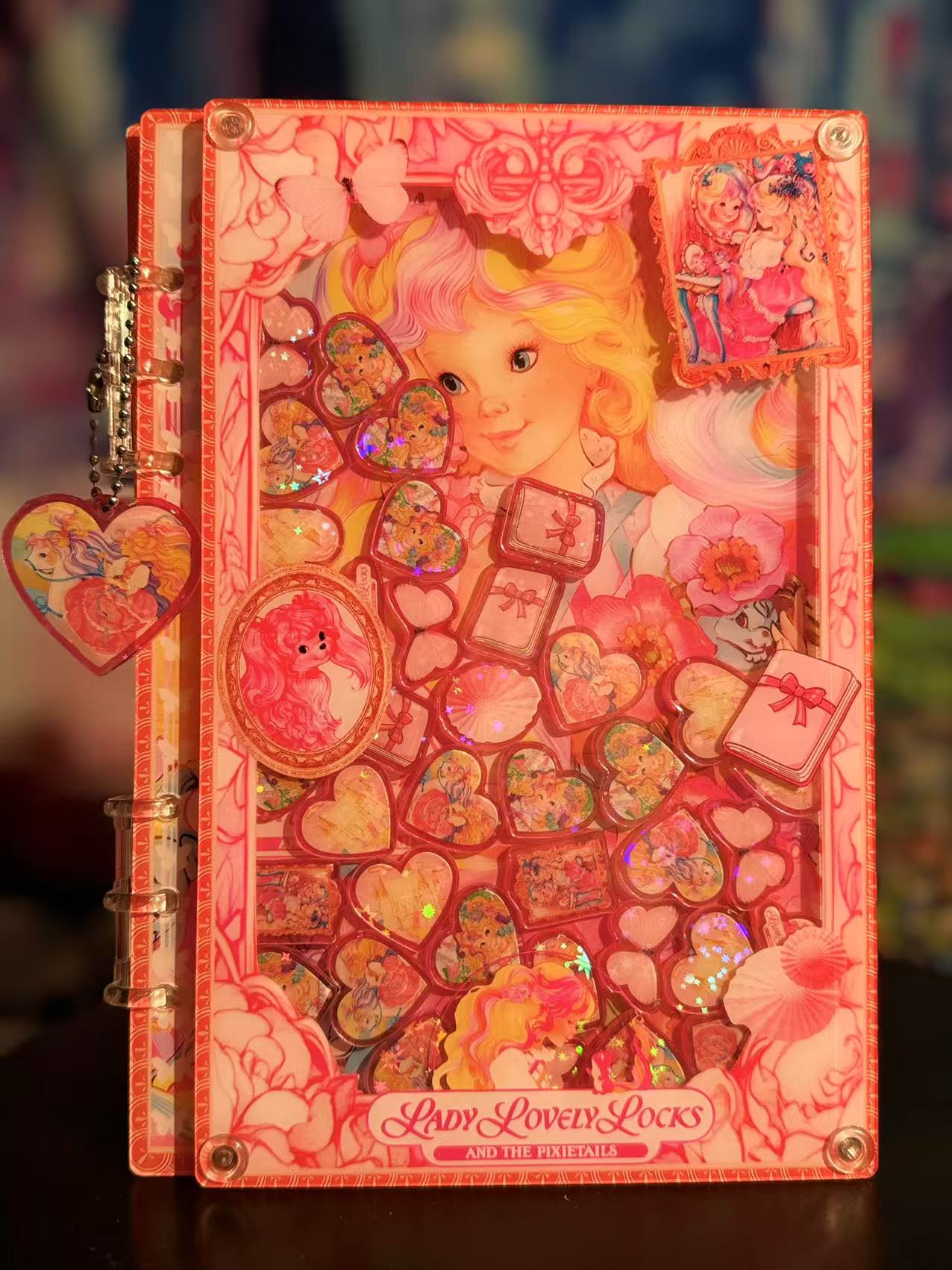 Lady Lovely Locks A5 shaker notebook diy craft notebook