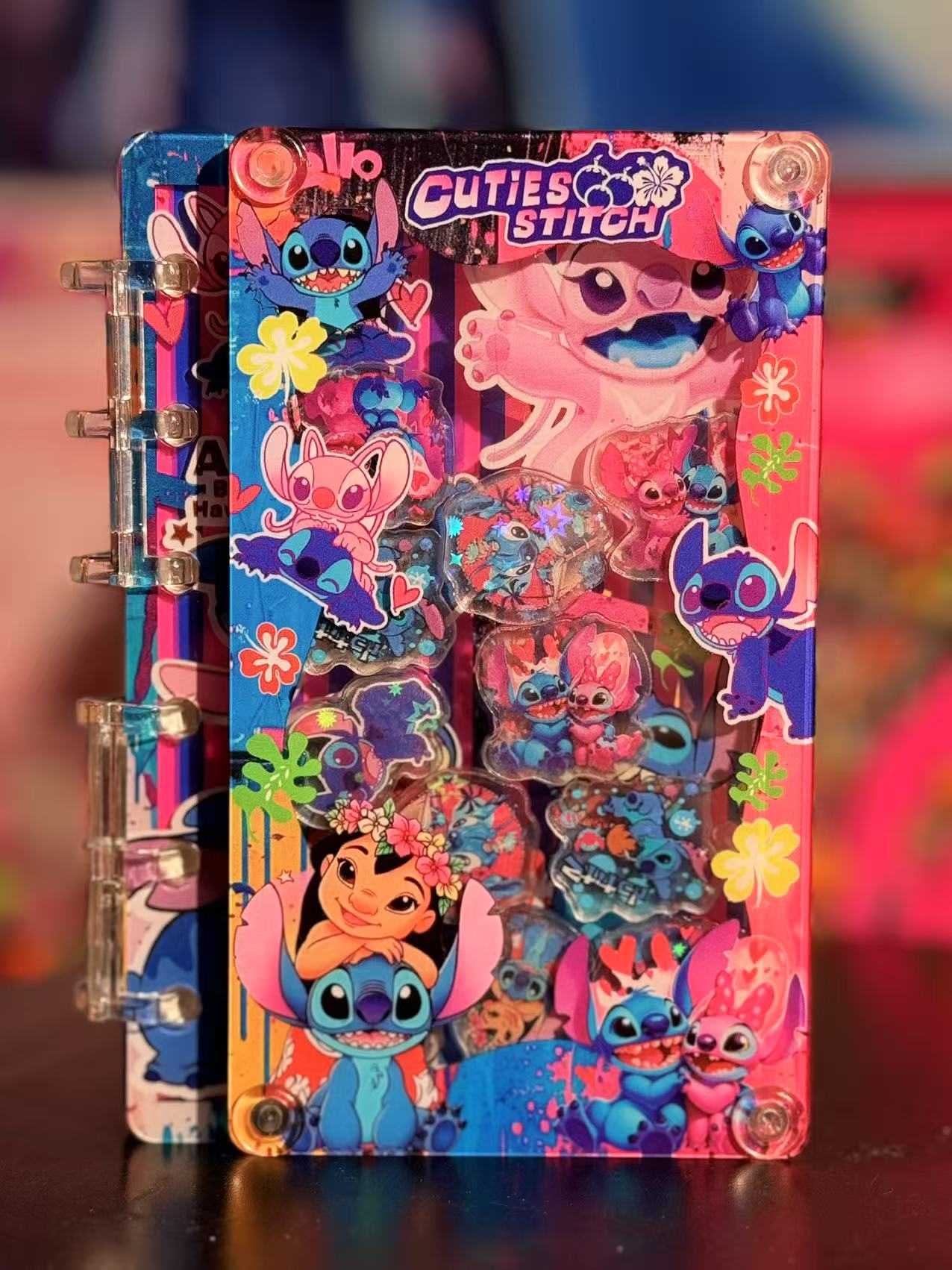 Stitch A5/A7  shaker notebook diy craft notebook