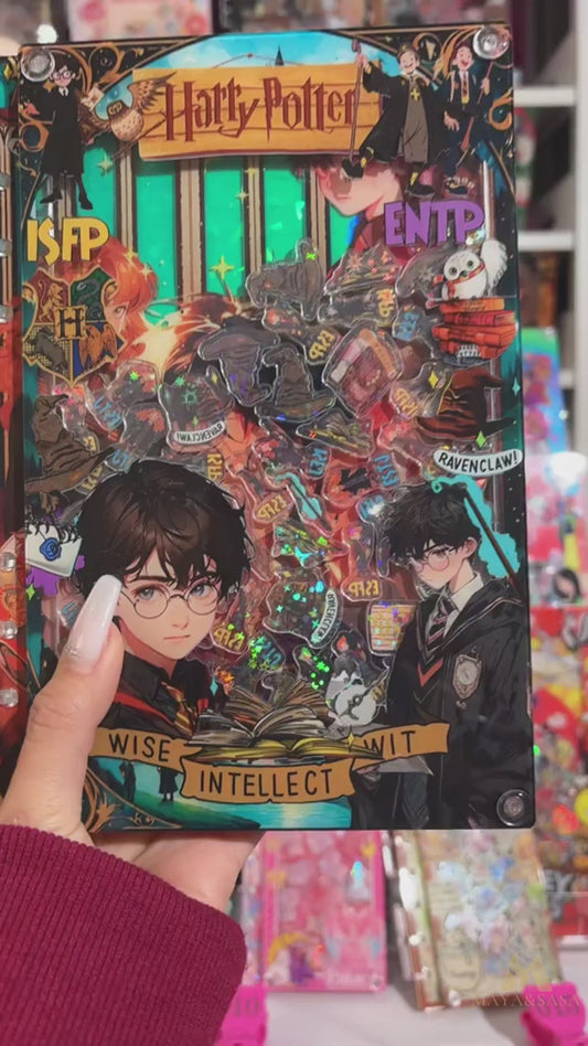 Harry Potter A5 shaker notebook diy craft notebook