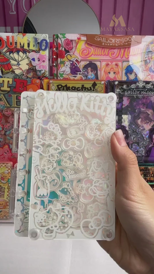 Hello kitty A7 shaker notebook diy craft notebook